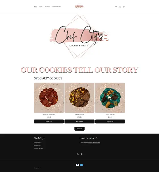 Chef City website design