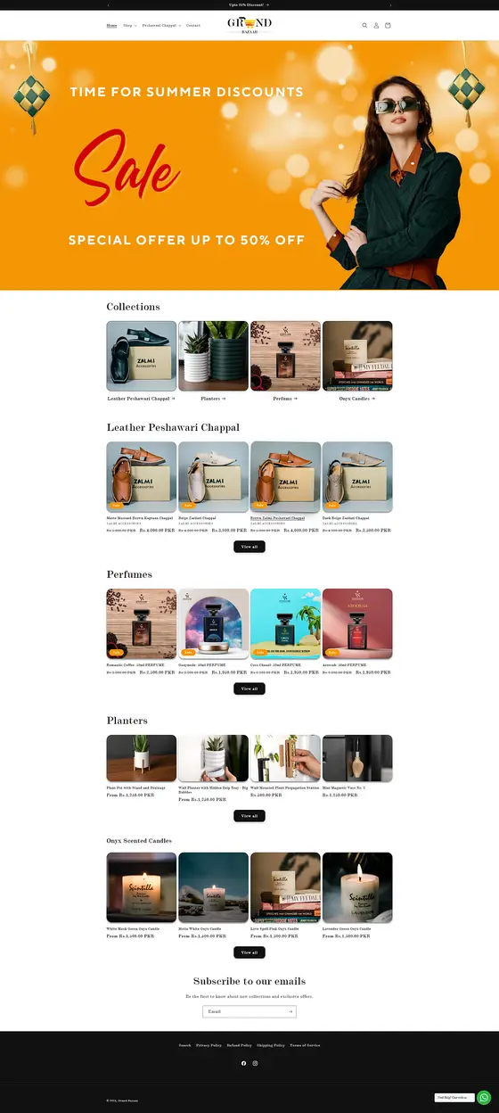 Grand Bazaar website design