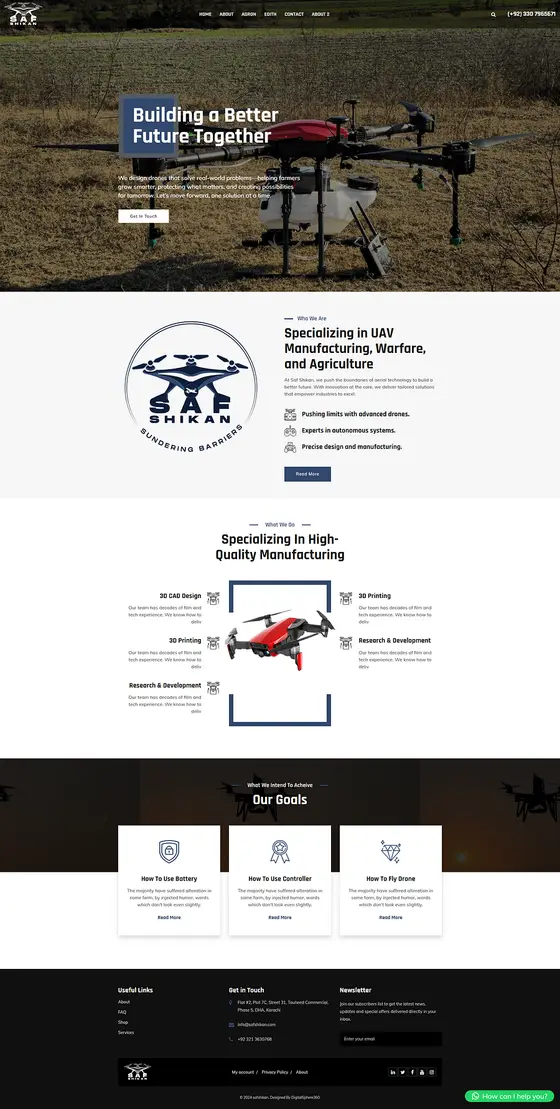 Saf Shikan website design