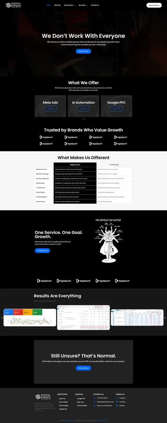 SSDigital Experts website design