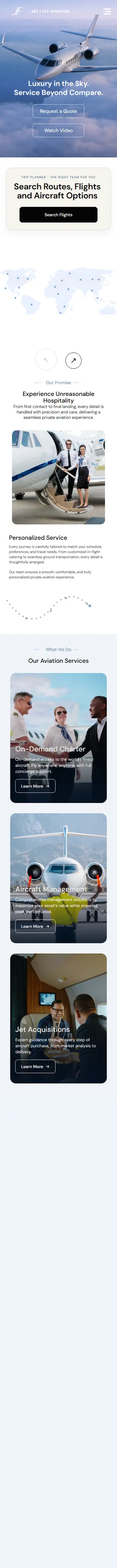 Jet Fly Aviation on a phone